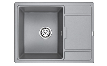 Кухонная мойка Paulmark FLUGEN 50-650 PM216550-GRM 65х50 цвет серый